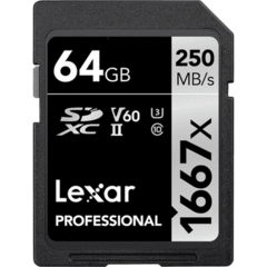 Lexar 64GB Professional 1667x UHS-II SDXC